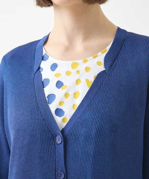 HIROKO BIS / ヒロコビス カーディガン・ボレロ | メタリックヤーンリブニットカーディガン | 詳細3