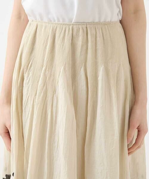 HIROKO BIS / ヒロコビス ロング・マキシ丈スカート | エスニックモチーフシャーリングスカート /洗える | 詳細12