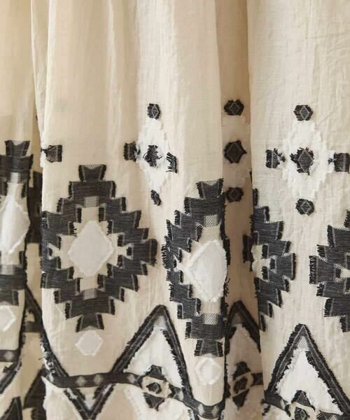 HIROKO BIS / ヒロコビス ロング・マキシ丈スカート | エスニックモチーフシャーリングスカート /洗える | 詳細14