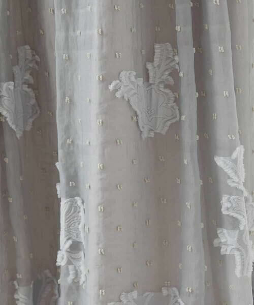 HIROKO BIS / ヒロコビス ロング・マキシ丈スカート | ドットフラワーシャーリングスカート | 詳細5