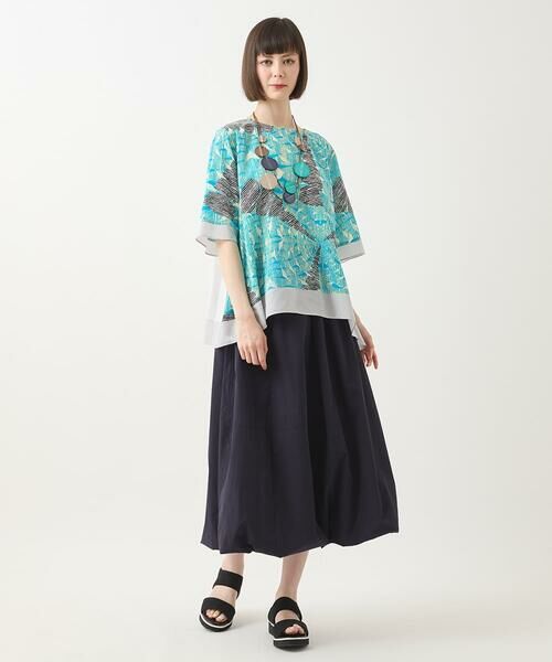 HIROKO BIS / ヒロコビス ロング・マキシ丈スカート | 【撥水】ストレッチタフタバルーンヘムスカート /洗濯機で洗える | 詳細15