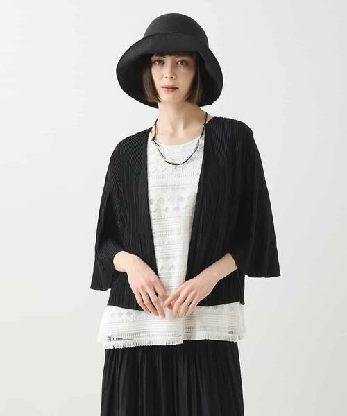 HIROKO BIS / ヒロコビス カーディガン・ボレロ | 【接触冷感】ランダムプリーツショートカーディガン /洗える | 詳細11