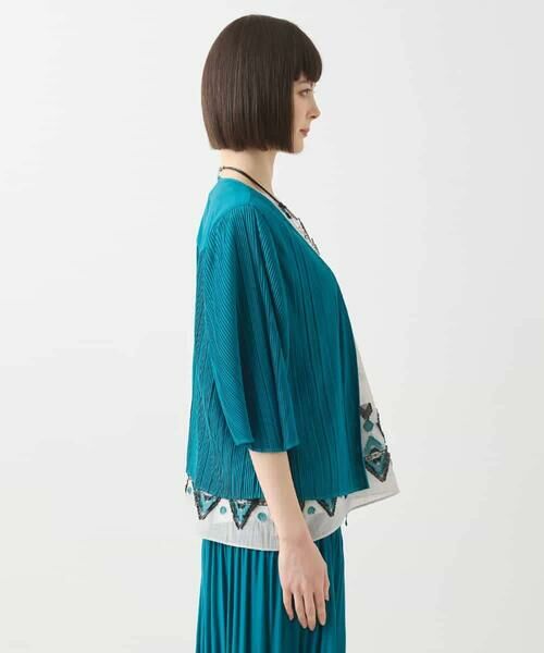 HIROKO BIS / ヒロコビス カーディガン・ボレロ | 【接触冷感】ランダムプリーツショートカーディガン /洗える | 詳細2