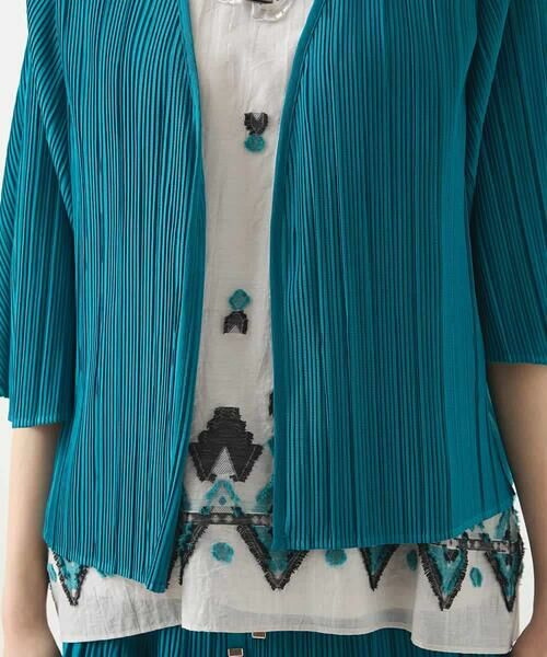 HIROKO BIS / ヒロコビス カーディガン・ボレロ | 【接触冷感】ランダムプリーツショートカーディガン /洗える | 詳細8