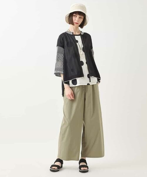 HIROKO BIS / ヒロコビス カットソー | モノトーンジャカードデザインカットソー /洗える | 詳細23