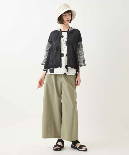 HIROKO BIS / ヒロコビス カットソー | モノトーンジャカードデザインカットソー /洗える | 詳細24