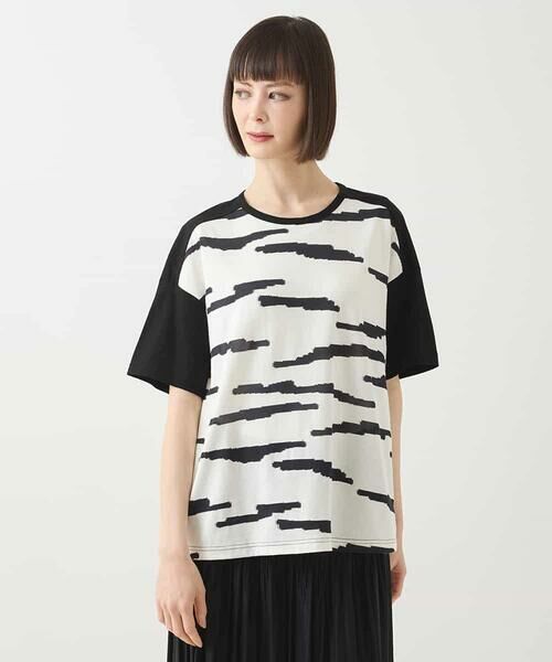 HIROKO BIS / ヒロコビス カットソー | モノトーンジャカードデザインカットソー /洗える | 詳細9