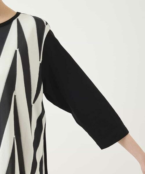 HIROKO BIS / ヒロコビス チュニック | モノトーンジャカードチュニックプルオーバー /洗える | 詳細5