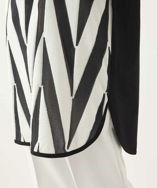 HIROKO BIS / ヒロコビス チュニック | モノトーンジャカードチュニックプルオーバー /洗える | 詳細7