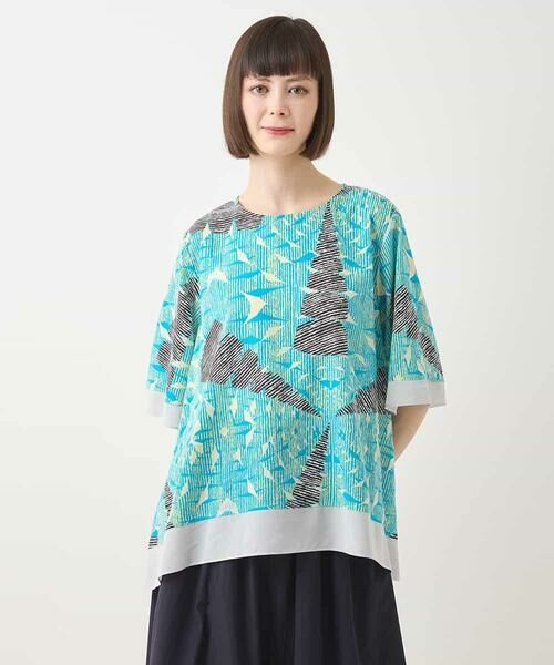 HIROKO BIS / ヒロコビス カットソー | デジタルパターンデザインプルオーバー /洗濯機で洗える | 詳細9