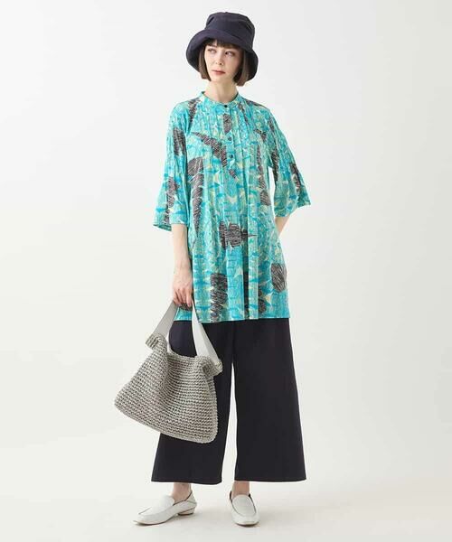 HIROKO BIS / ヒロコビス チュニック | デジタルパターンチュニックブラウス /洗える | 詳細12