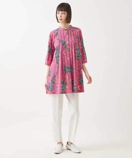 HIROKO BIS / ヒロコビス チュニック | デジタルパターンチュニックブラウス /洗える | 詳細14