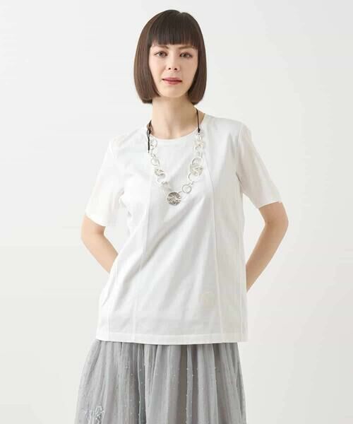 HIROKO BIS / ヒロコビス カットソー | カーブ切り替えコットンカットソー /洗える | 詳細11