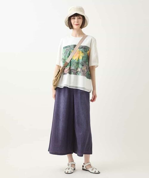 HIROKO BIS / ヒロコビス カットソー | Busy ButterflyプリントレイヤードTシャツ /洗える | 詳細13