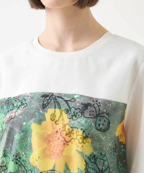 HIROKO BIS / ヒロコビス カットソー | Busy ButterflyプリントレイヤードTシャツ /洗える | 詳細3