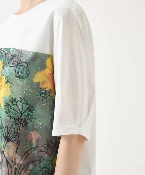 HIROKO BIS / ヒロコビス カットソー | Busy ButterflyプリントレイヤードTシャツ /洗える | 詳細5