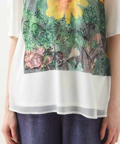HIROKO BIS / ヒロコビス カットソー | Busy ButterflyプリントレイヤードTシャツ /洗える | 詳細7