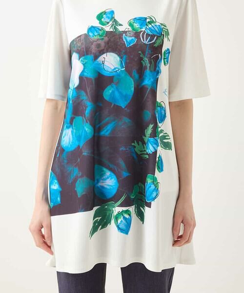 HIROKO BIS / ヒロコビス チュニック | ボタニカルフォトプリントチュニック /洗える | 詳細7