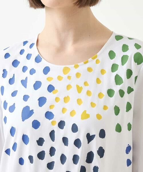HIROKO BIS / ヒロコビス チュニック | Happy Dots 配色プリントAラインチュニック /洗える | 詳細3
