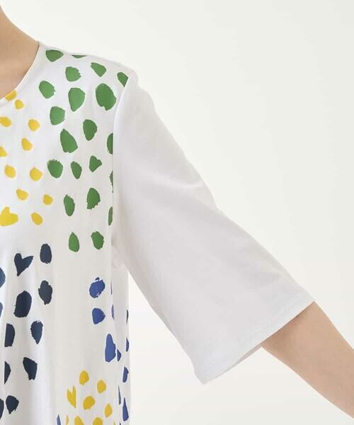 HIROKO BIS / ヒロコビス チュニック | Happy Dots 配色プリントAラインチュニック /洗える | 詳細5