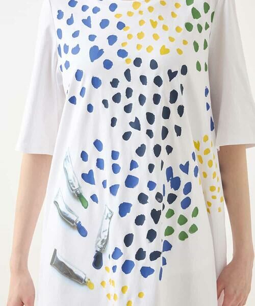 HIROKO BIS / ヒロコビス チュニック | Happy Dots 配色プリントAラインチュニック /洗える | 詳細6