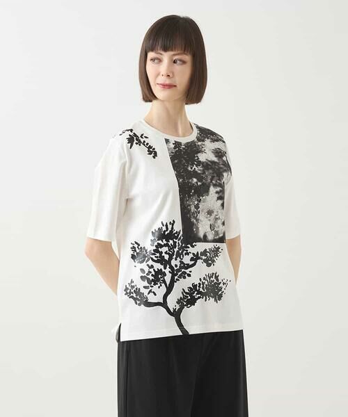 HIROKO BIS / ヒロコビス カットソー | コラージュプリントコットンカットソー /洗える | 詳細12