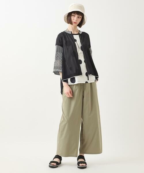 HIROKO BIS / ヒロコビス その他パンツ | 【撥水】ストレッチタフタデザインワイドパンツ /洗濯機で洗える | 詳細11