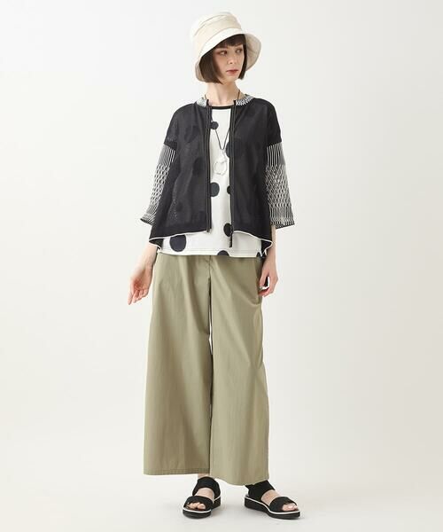 HIROKO BIS / ヒロコビス その他パンツ | 【撥水】ストレッチタフタデザインワイドパンツ /洗濯機で洗える | 詳細12