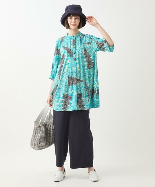 HIROKO BIS / ヒロコビス その他パンツ | 【撥水】ストレッチタフタデザインワイドパンツ /洗濯機で洗える | 詳細17