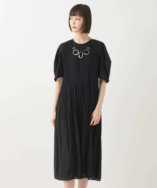 HIROKO BIS / ヒロコビス ロング・マキシ丈ワンピース | 【接触冷感】ランダムプリーツワンピース /洗える | 詳細15
