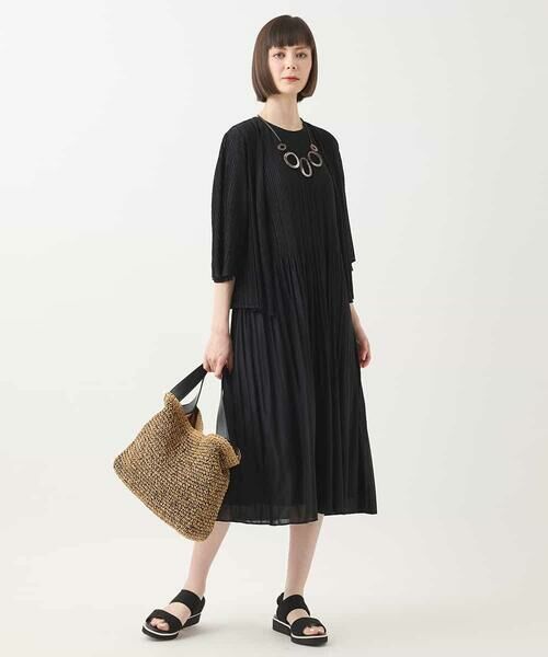 HIROKO BIS / ヒロコビス ロング・マキシ丈ワンピース | 【接触冷感】ランダムプリーツワンピース /洗える | 詳細16
