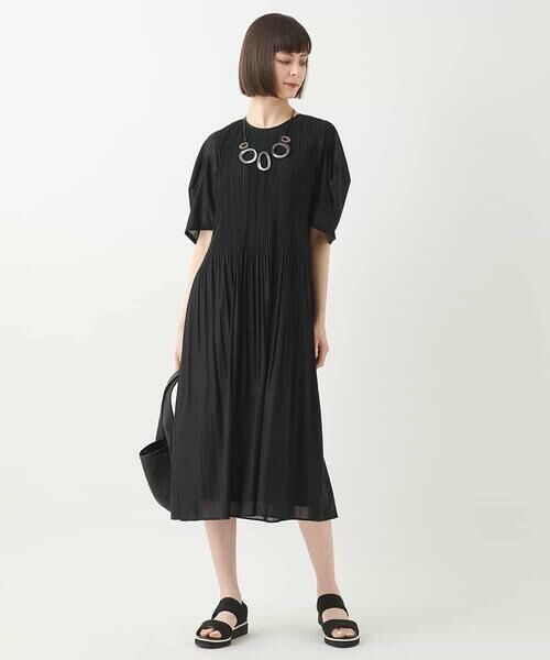 HIROKO BIS / ヒロコビス ロング・マキシ丈ワンピース | 【接触冷感】ランダムプリーツワンピース /洗える | 詳細18