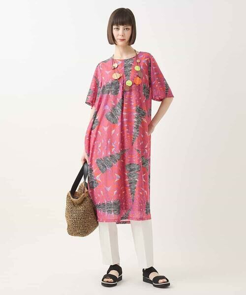 HIROKO BIS / ヒロコビス ロング・マキシ丈ワンピース | デザインコクーンワンピース /洗濯機で洗える | 詳細13