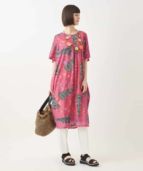 HIROKO BIS / ヒロコビス ロング・マキシ丈ワンピース | デザインコクーンワンピース /洗濯機で洗える | 詳細14