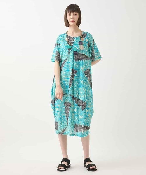 HIROKO BIS / ヒロコビス ロング・マキシ丈ワンピース | デザインコクーンワンピース /洗濯機で洗える | 詳細16