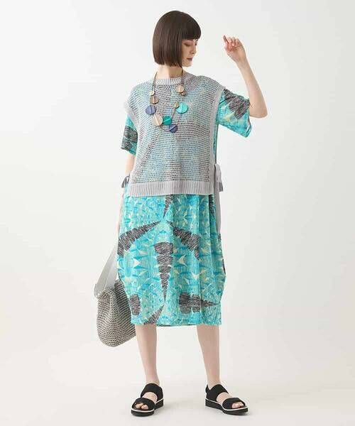 HIROKO BIS / ヒロコビス ロング・マキシ丈ワンピース | デザインコクーンワンピース /洗濯機で洗える | 詳細19