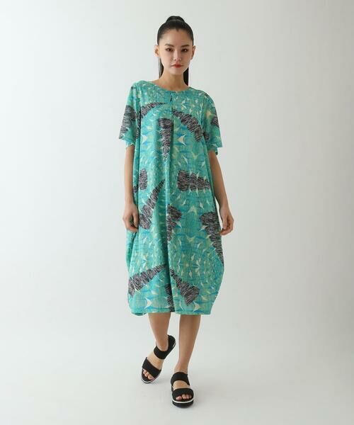 HIROKO BIS / ヒロコビス ロング・マキシ丈ワンピース | デザインコクーンワンピース /洗濯機で洗える | 詳細28