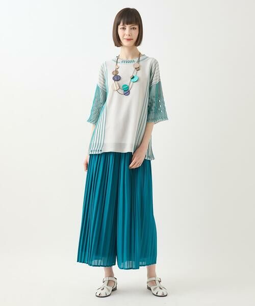 HIROKO BIS / ヒロコビス その他パンツ | 【接触冷感】ランダムプリーツワイドパンツ /洗える | 詳細13