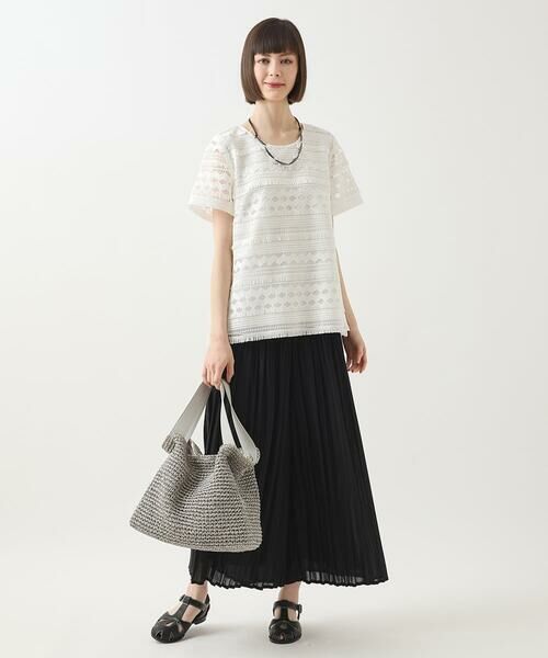 HIROKO BIS / ヒロコビス その他パンツ | 【接触冷感】ランダムプリーツワイドパンツ /洗える | 詳細15