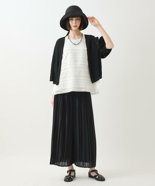 HIROKO BIS / ヒロコビス その他パンツ | 【接触冷感】ランダムプリーツワイドパンツ /洗える | 詳細16