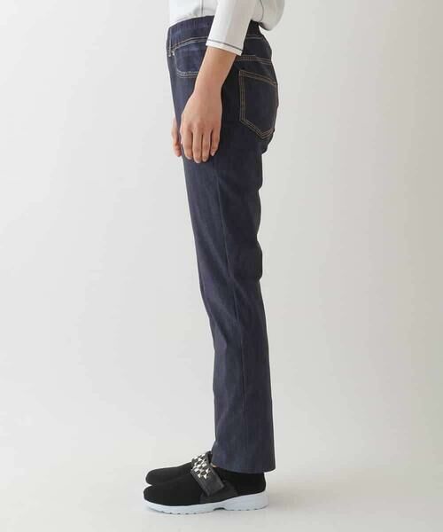 HIROKO BIS / ヒロコビス チノ・ワークパンツ | デニムプリントストレッチプルオンパンツ /洗濯機で洗える | 詳細1