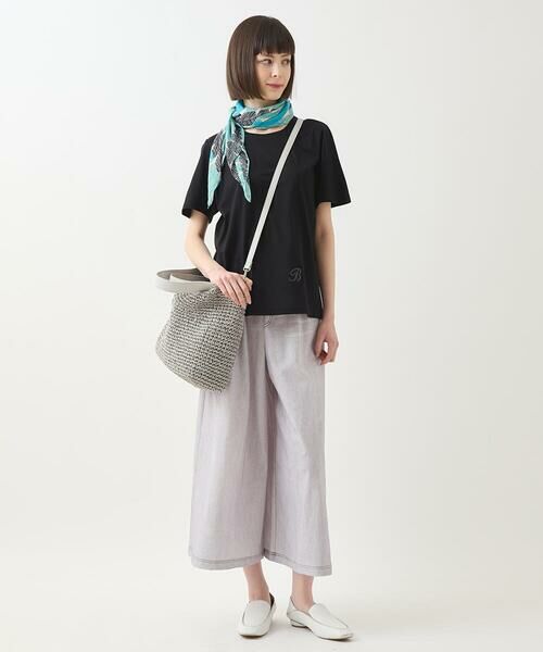 HIROKO BIS / ヒロコビス その他パンツ | デニムプリントストレッチガウチョパンツ /洗濯機で洗える | 詳細16