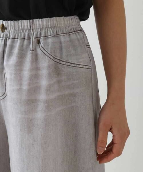 HIROKO BIS / ヒロコビス その他パンツ | デニムプリントストレッチガウチョパンツ /洗濯機で洗える | 詳細5