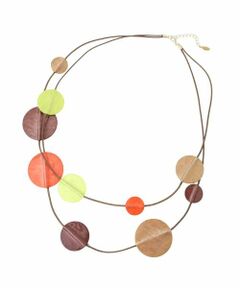 HIROKO BIS / ヒロコビス ネックレス・ペンダント・チョーカー | マーブル樹脂サークル二連ネックレス