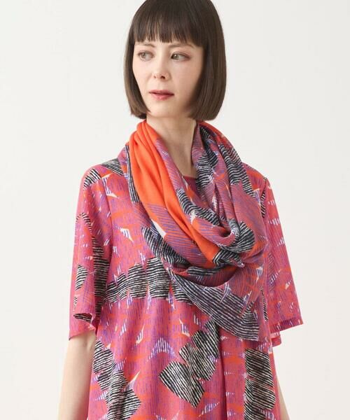 HIROKO BIS / ヒロコビス マフラー・ショール・スヌード・ストール | 【2WAY】プリントデザインストール /洗える | 詳細1