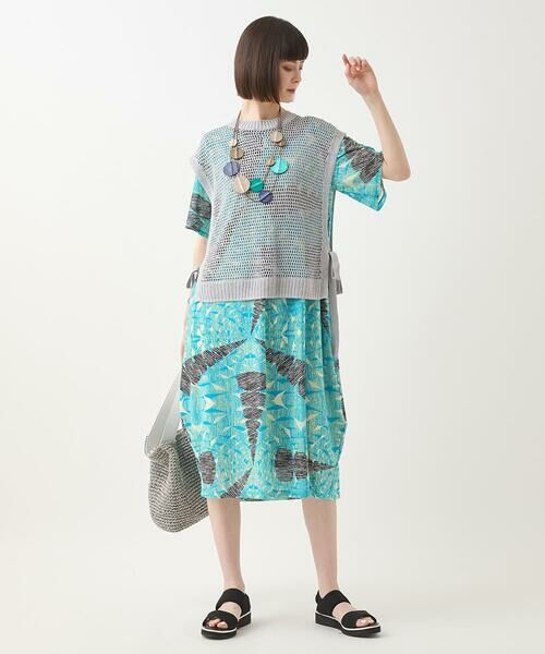 HIROKO BIS / ヒロコビス ベスト | ペーパーヤーンサイドリボンジレ /洗える | 詳細18