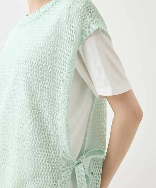 HIROKO BIS / ヒロコビス ベスト | ペーパーヤーンサイドリボンジレ /洗える | 詳細5