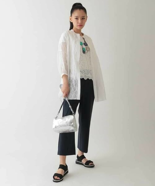 HIROKO BIS / ヒロコビス シャツ・ブラウス | ドットシアータックロングシャツ /洗える | 詳細17