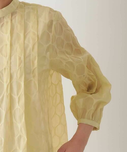 HIROKO BIS / ヒロコビス シャツ・ブラウス | ドットシアータックロングシャツ /洗える | 詳細5