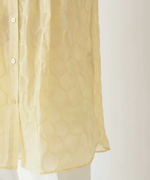 HIROKO BIS / ヒロコビス シャツ・ブラウス | ドットシアータックロングシャツ /洗える | 詳細6